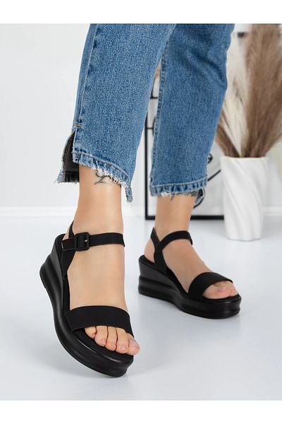 mei Sandale Dama cu Platforma 5LM5 Negru | Mei