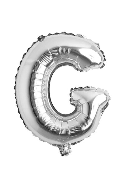 OEM Metallic Foil Balloon, Silver, 80 cm, Letter G