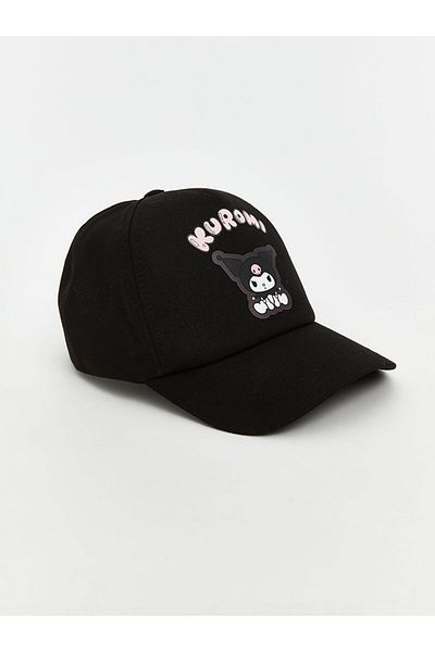 LC Waikiki Black Kuromi Printed Girl's Cap Hat