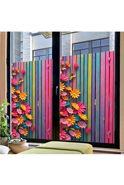 WINK FOL Cam Vitray Folyo, Kendindin Yapışkanlı, Desnli Buzlu Cam Folyo 61x100 cm