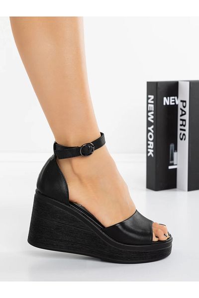 mei Sandale Dama cu Platforma 3Y20 Negru | Mei