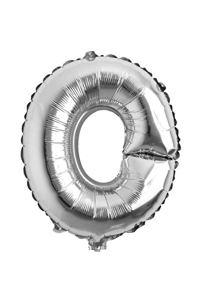 OEM Metalized Foil Balloon, Silver, 80 cm, Letter O