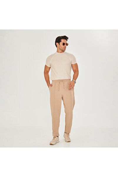 ZİNOX Men's Slim Fit Jogger with Side Pockets, Elastic Laces, Zippered Legs