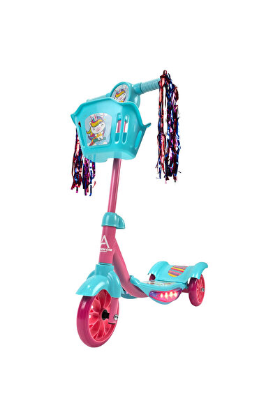 ACTION ONE Kiddy children's scooter with lights and music, turquoise