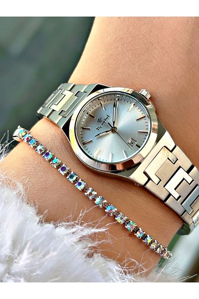 Bentini Women's Wrist Watch with Steel Band - Waterproof, Calendar, 2-Year Warranty