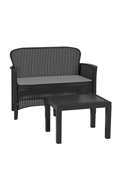 Progarden Garden/terrace furniture set,JUNGLE, 4pieces, polypropylene, 2seater sofa, 2chairs, table, cushions