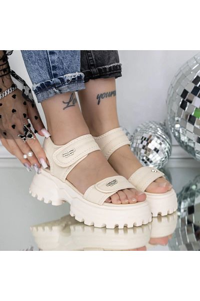mei Sandale Dama cu Platforma 3AW306 Bej | Mei