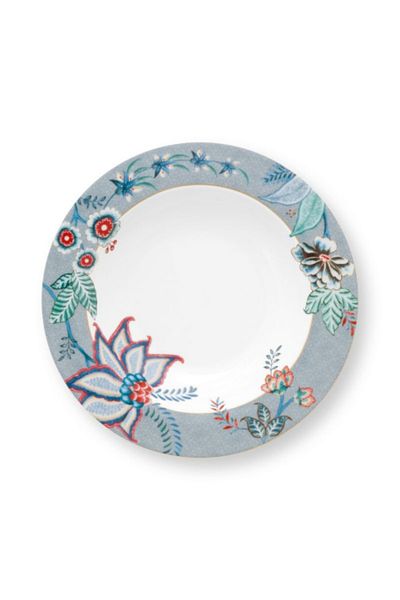 Pip Studio Farfurie supa 21.5 cm FestivalFlowerBlue