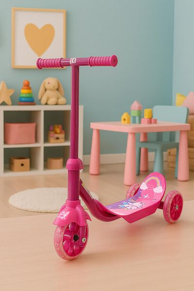 ACTION ONE Trotineta de copii Little Rainbow Unicorn, roz