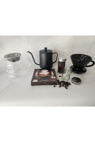 EMİR EQ QUALITY V60 Coffee Brewing Set (600 ml - 6 Pieces)