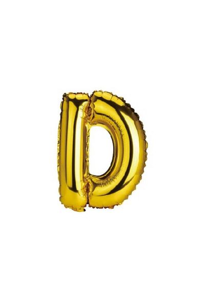 OEM Metallic foil balloon, gold, 40 cm, letter D