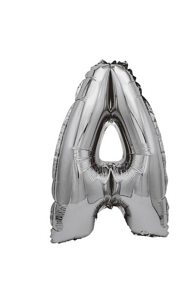 Balon Metalized foil balloon, letter A, 80 cm, Silver