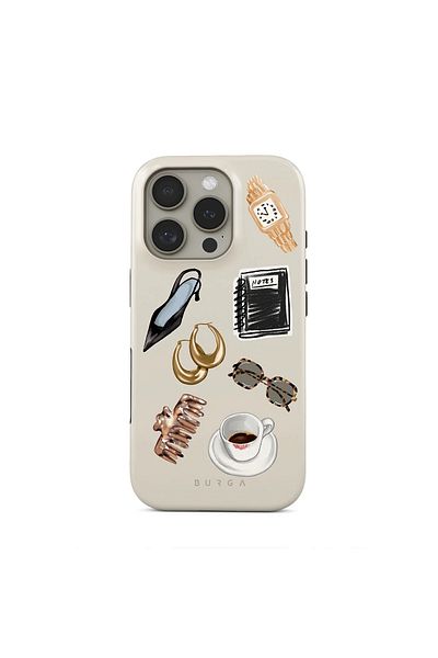 BURGA غلاف هاتف متوافق مع iPhone 16 PRO MAX، غلاف واقٍ هجين من السيليكون الصلب ثنائي الطبقات