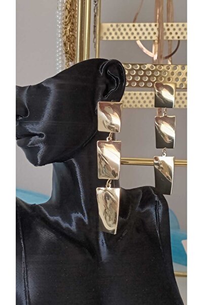 DEROSA JEWELRY&TEXTILES ZARA MODEL SALLANTILI ÇELİK KÜPE