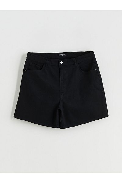 LC Waikiki Blugi Negri Standard Fit Pantaloni scurți pentru femei