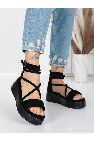 mei Sandale Dama cu Platforma 5GZ10 Negru | Mei