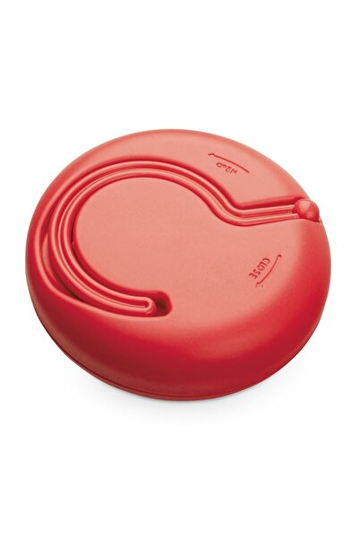 dalimag Lanterna Rotund cu LED si Carlig pentru Camping, din Plastic, 8 cm, Rosu Mat, Dalimag