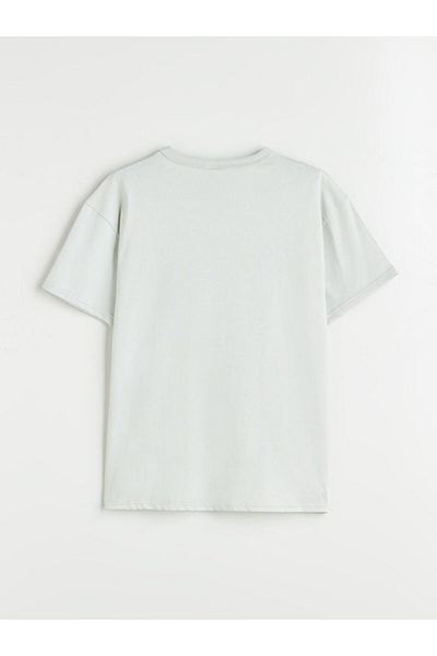 LC Waikiki Gray Crew Neck Boy's T-Shirt