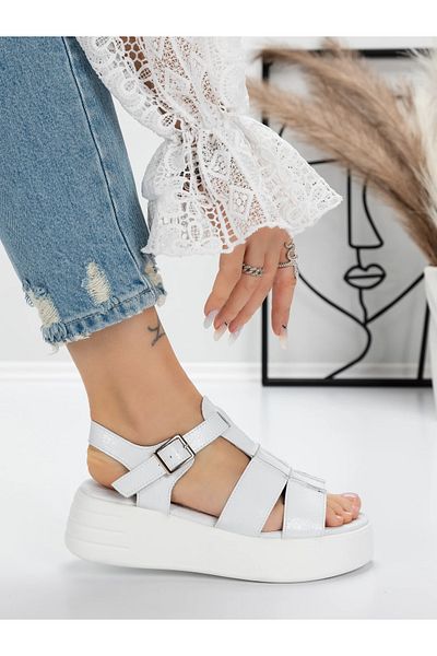 mei Women's Platform Sandals 5GZ11 White | Mei