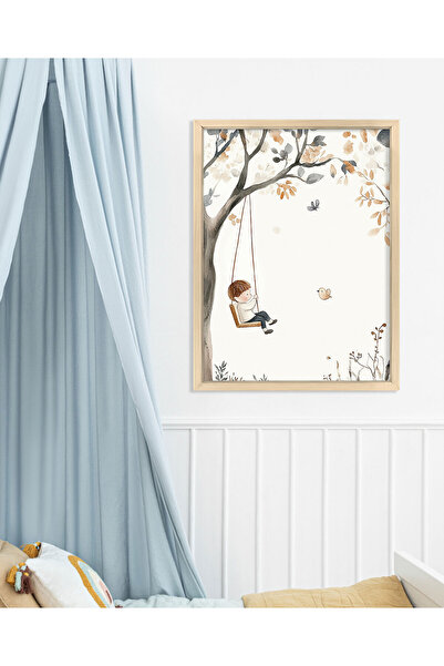 Vetro Design Poster cu copii și păsări în mișcare pentru camera copiilor, cu ...