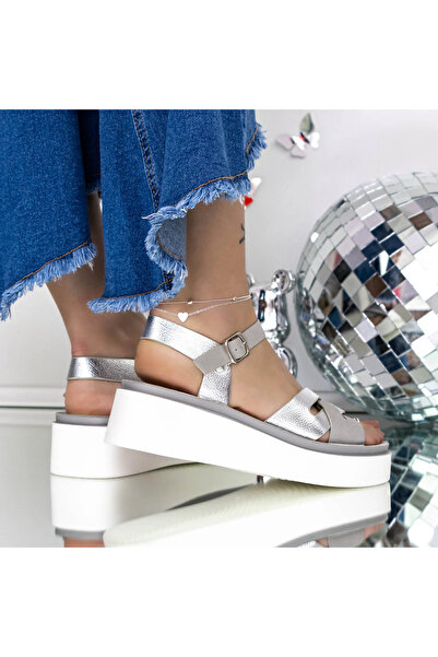 mei Women's Platform Sandals 3GZ33 Grey | Mei