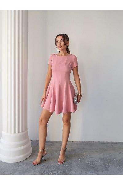 Swass Half Sleeve Flounce Dress