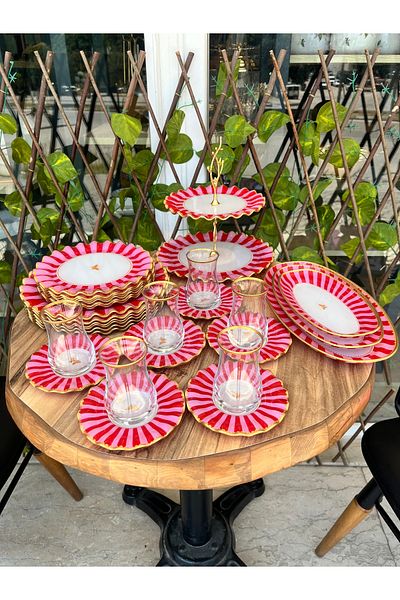 GÜRCÜGLASS Pink Butterfly 28 Pcs