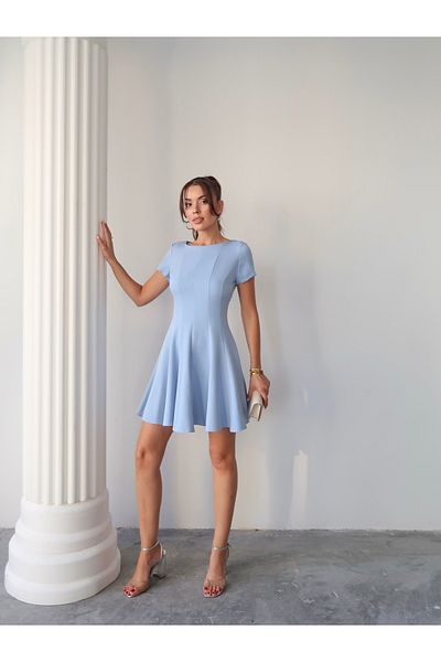 Swass Half Sleeve Flounce Dress