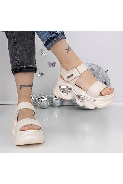 mei Sandale Dama cu Platforma 3WL222 Bej | Mei