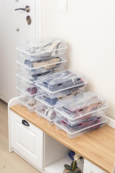 tafce 10 τεμάχια διαφανές κουτί για γυναίκες/παπούτσια, κουτί αποθήκευσης παπ...