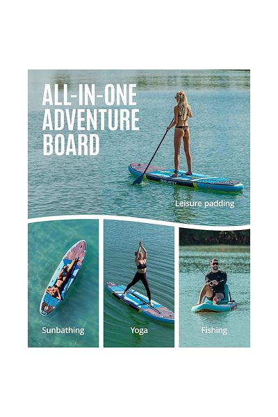 ZLX Set placa gonflabila SUP, Stand Up PaddleBoard 350 x 89 x 15 cm, placa surf cu scaun caiac si vasla