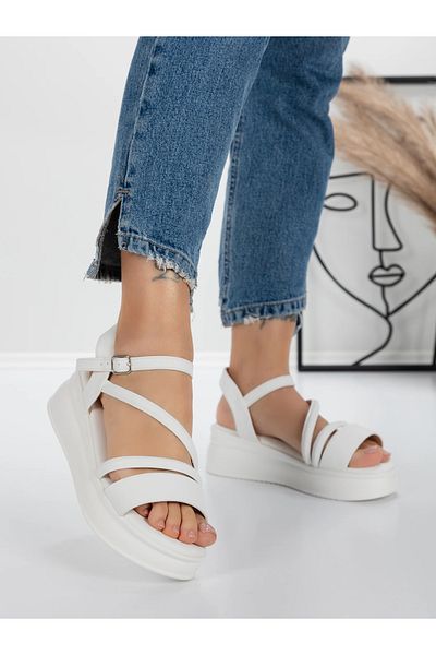 mei Women's Platform Sandals 5H18 White | Mei