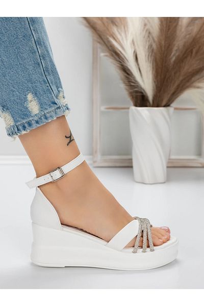 mei Women's Platform Sandals 5LM3 White | Mei