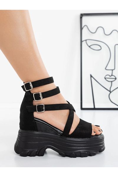 mei Sandale Dama cu Platforma 3AL108 Negru | Mei