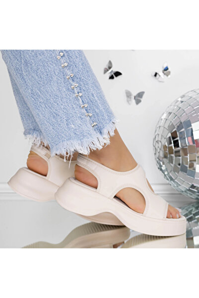 mei Sandale Dama cu Platforma 3GZ97 Bej | Mei