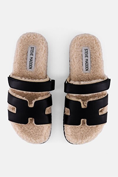 Steve Madden Kids Girl Velcro Closure Sanals, Black