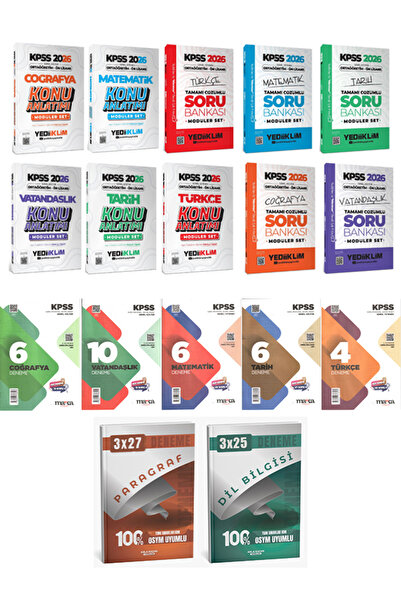 Anla Kazan Yayınları Yediiklim +Anla Kazan 2026 KPSS Ortaöğretim Önlisans Kon...