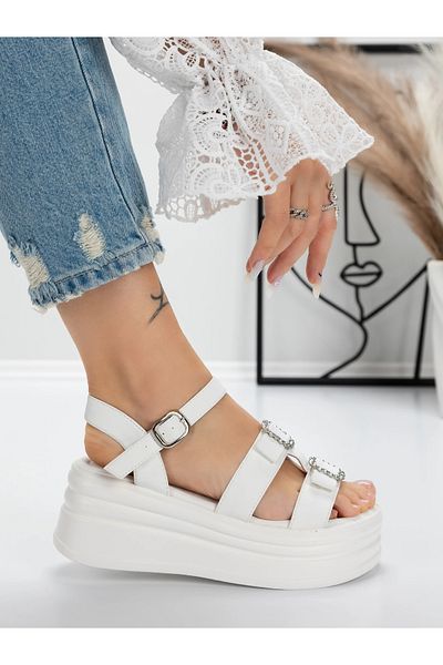 mei Women's Platform Sandals 5H27 White | Mei