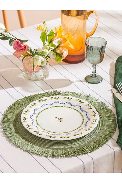 LC Waikiki Mixed Flower Printed Porcelain Serving Plate 26 cm