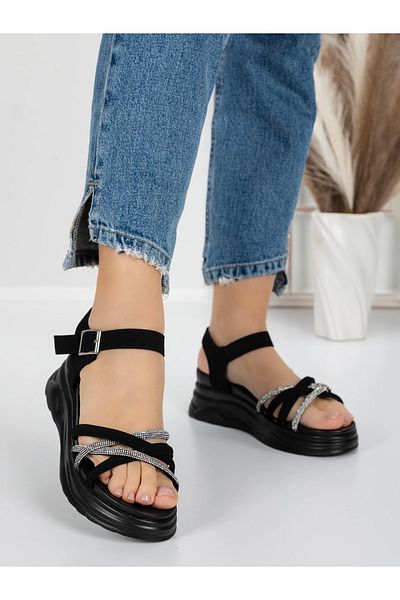 mei Sandale Dama cu Platforma 3H19 Negru | Mei