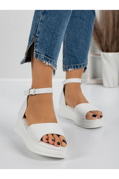 mei Women's Platform Sandals 5H8 White | Mei