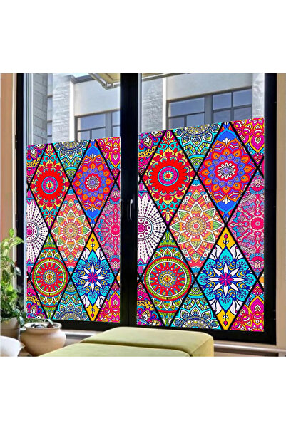 WINK FOL Cam Vitray Folyo, Kendindin Yapışkanlı, Desnli Buzlu Cam Folyo 61x100 cm