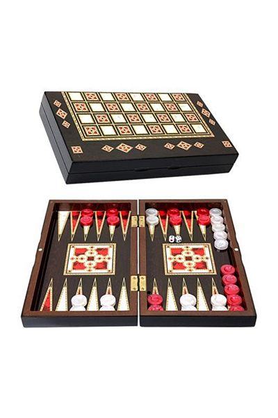 Antik Mini Pearlescent Backgammon