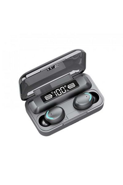 Blusmart Casti wireless ultrasound TWS F 9 plus, bluetooth 5.0 bass powerbank cu afisaj, touch control