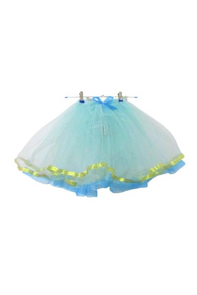 dalimag Lucille Craftshop - Fustă de Crăciun, Turcoaz, cu Luminițe, 50 cm