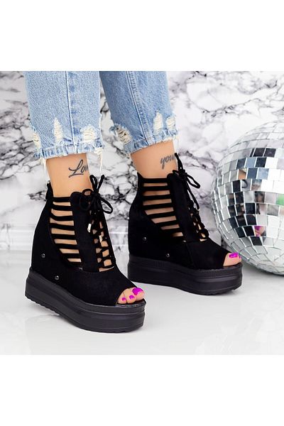 mei Sandale Dama cu Platforma 2W70 Negru Mei