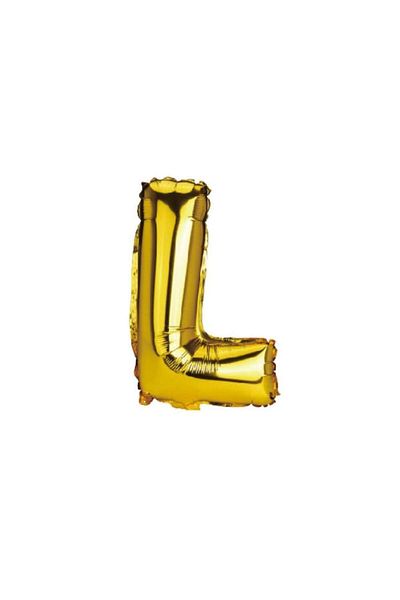 OEM Metallic Foil Balloon, Gold, 40 cm, Letter L
