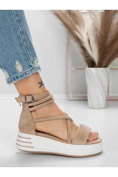 mei Sandale Dama cu Platforma 5GZ10 Bej | Mei