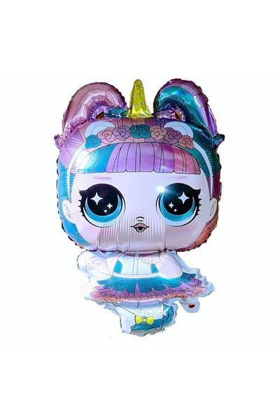 OEM Balon gigant din folie printesa unicorn, supapa de autoetansare, 78x47 cm, multicolor