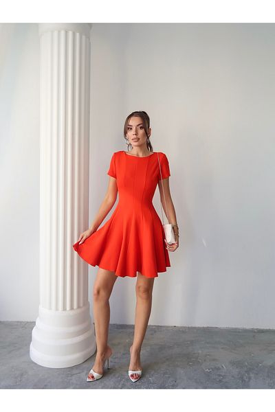 Swass Half Sleeve Flounce Dress